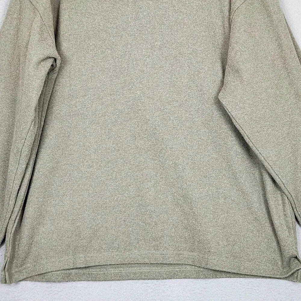 Big Dogs Sweater Mens 2XL Green Stripe V Neck Dog Logo Knit Pullover Casual